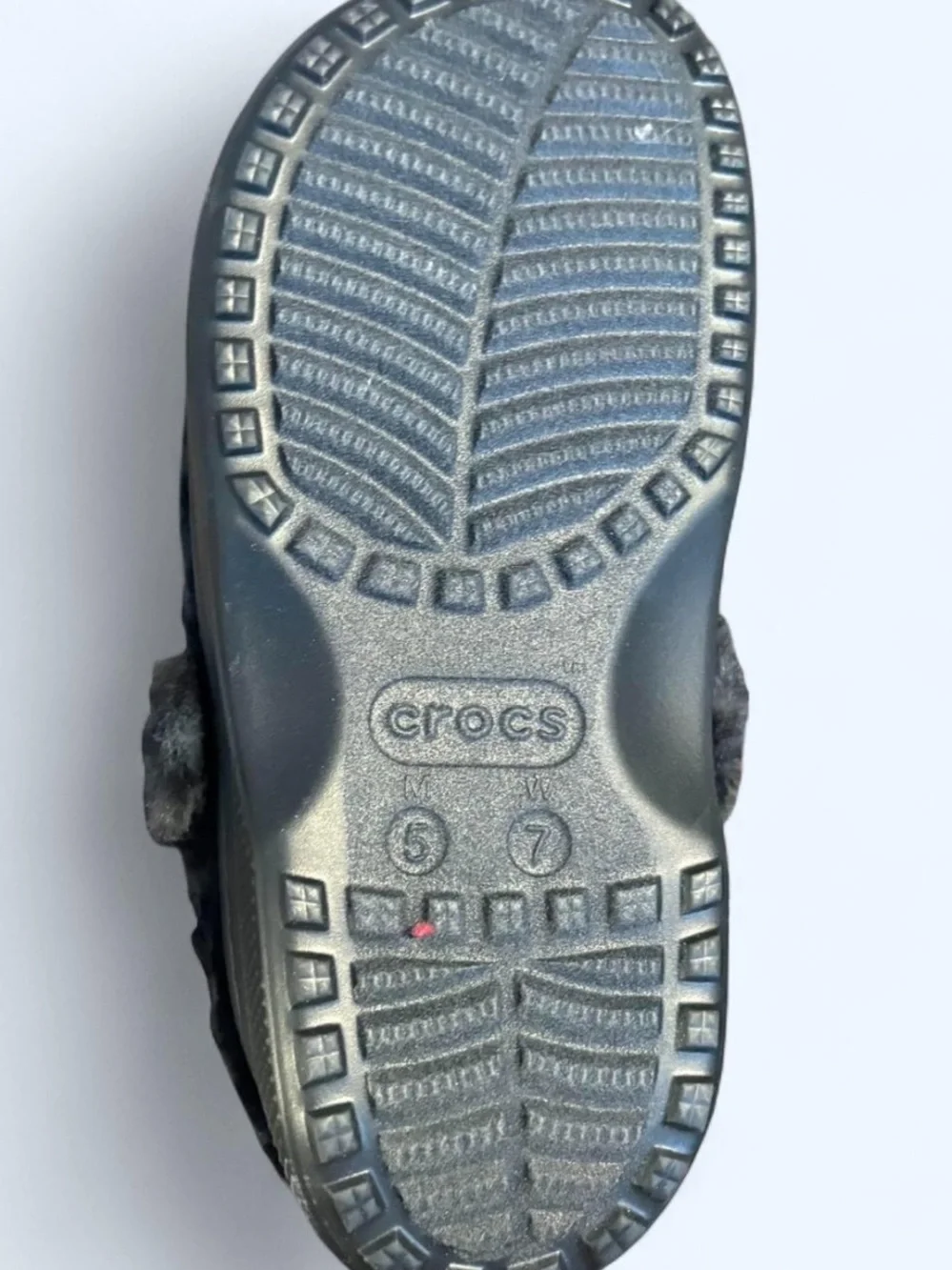 CROCS Kids Plush Leopard-Print Booties - Gray